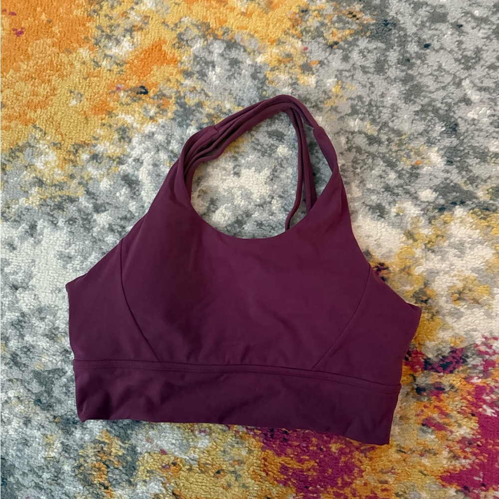 BuffBunny Purple Racerback Sports Bra